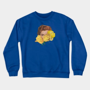 Woman between flowers and lemons Crewneck Sweatshirt